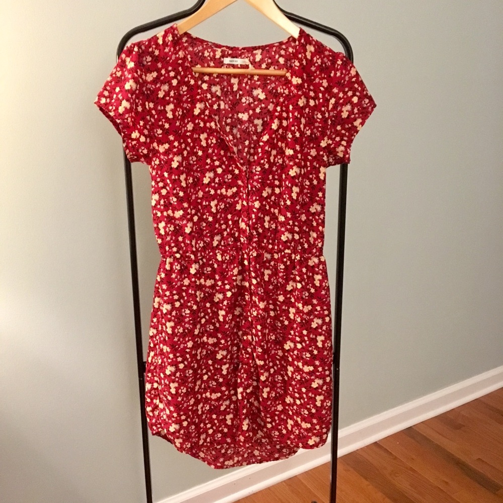 Kimchi blue red floral dress